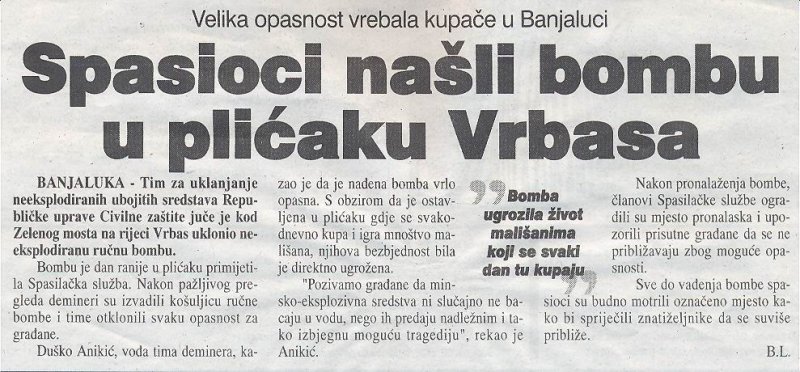 Nezavisne novine, 4.8.2007. god.